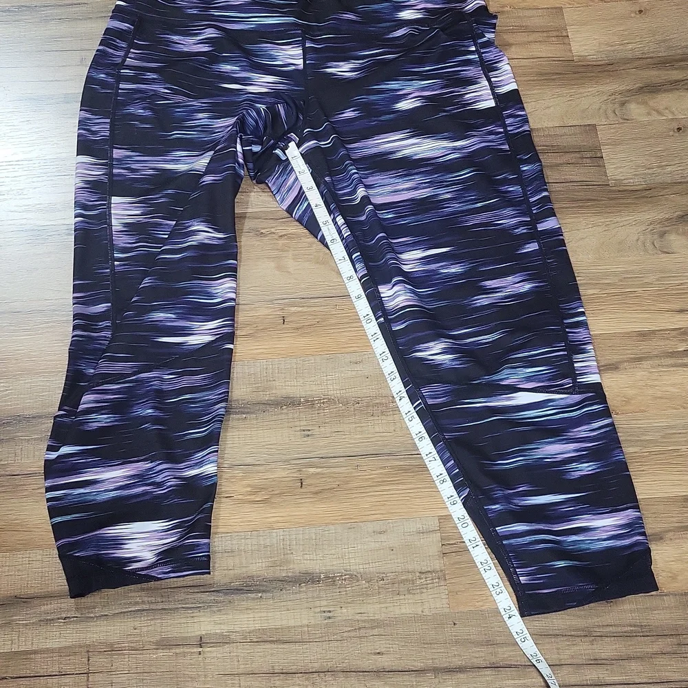 IDEOLOGY Purple Black Space Dye Cropped Leggings - Picture 13 of 14